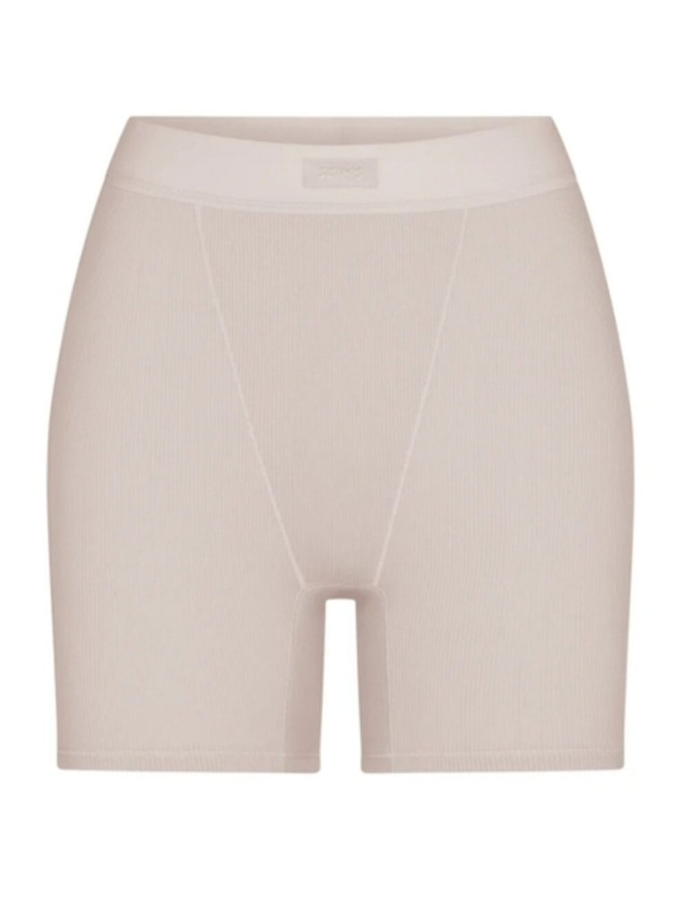 Skims Cotton Rib Boxer in Stone - size XS